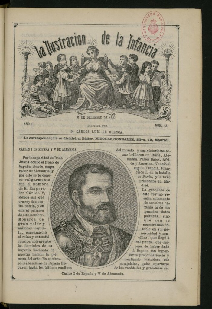 Miniatura de La Ilustración de la Infancia : revista tipo-autógrafa de educación y recreo de 31 de diciembre de 1877, nº 48