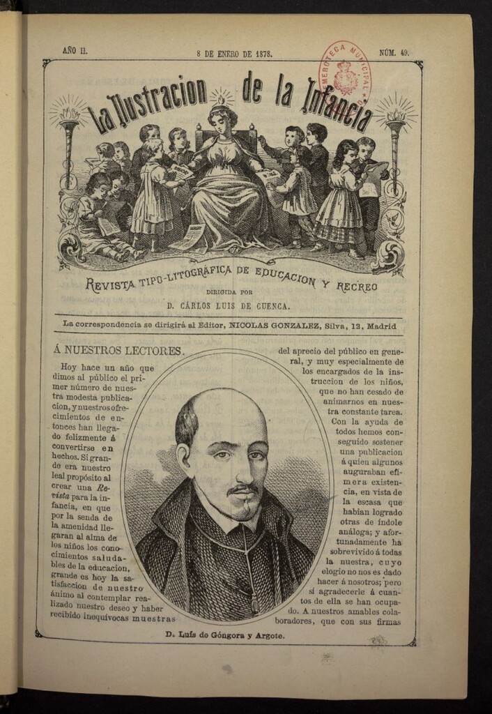Miniatura de La Ilustración de la Infancia : revista tipo-autógrafa de educación y recreo del 8 de enero de 1878, nº 49