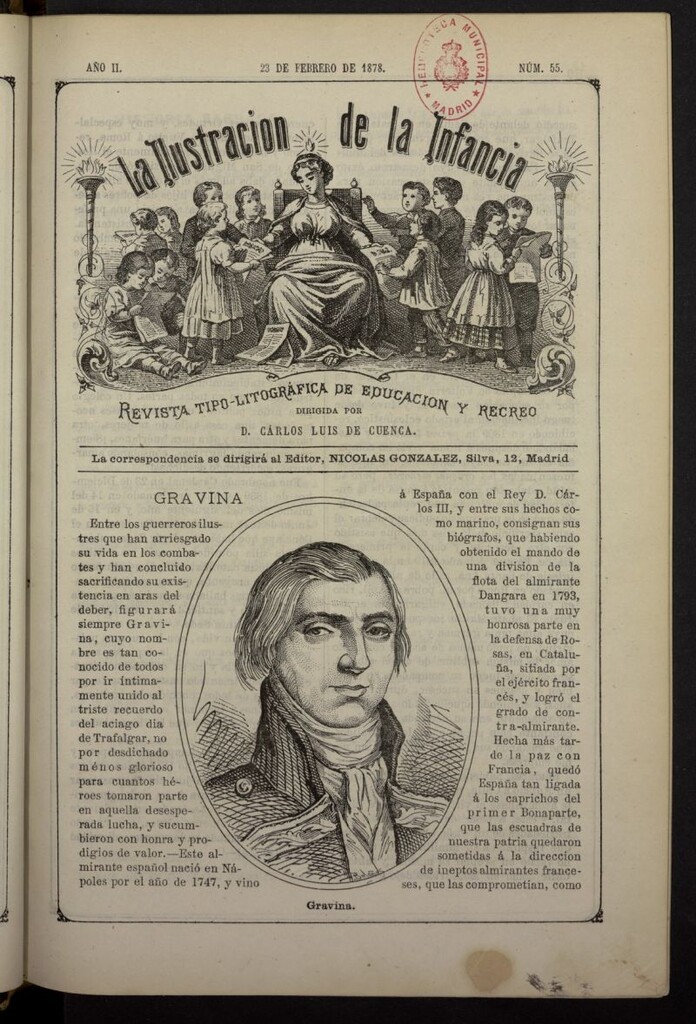 Miniatura de La Ilustración de la Infancia : revista tipo-autógrafa de educación y recreo del 23 de febrero de 1878, nº 55