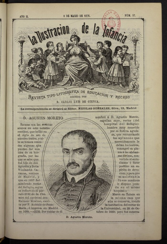 Miniatura de La Ilustración de la Infancia : revista tipo-autógrafa de educación y recreo del 8 de marzo de 1878, nº 57