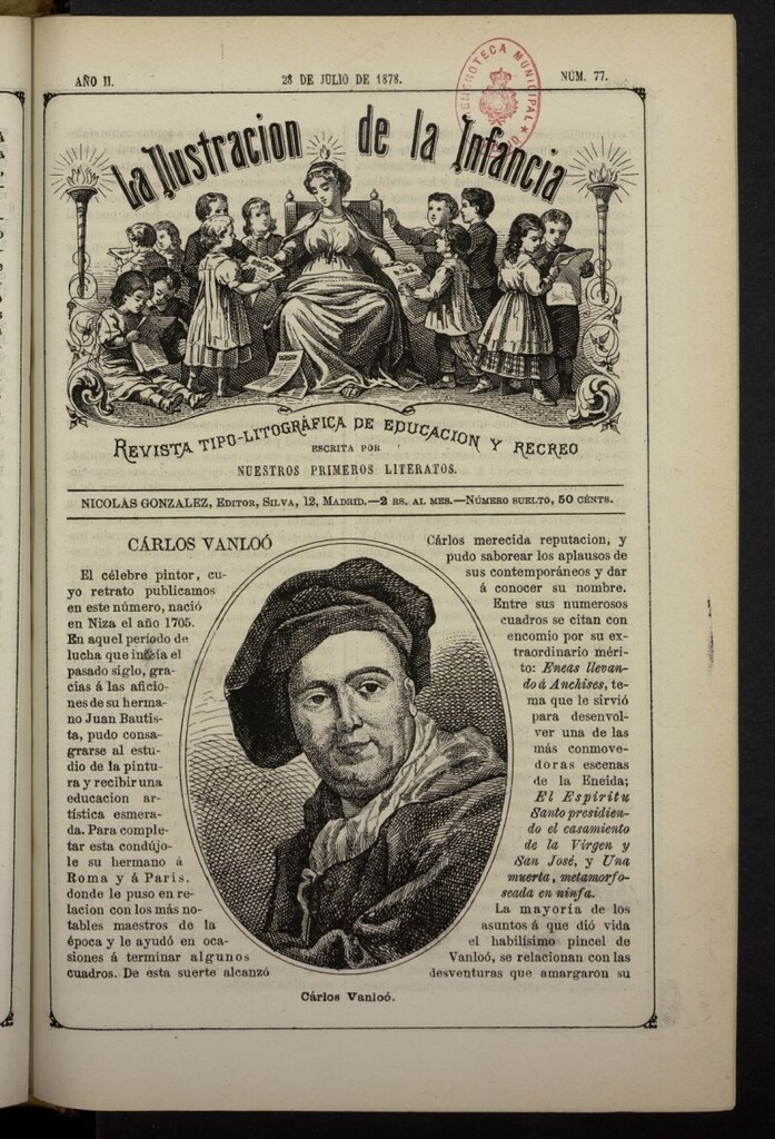 Miniatura de La Ilustración de la Infancia : revista tipo-autógrafa de educación y recreo del 28 de julio de 1878, nº 77