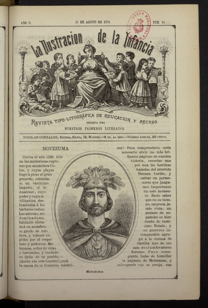 Miniatura de La Ilustración de la Infancia : revista tipo-autógrafa de educación y recreo del 25 de agosto de 1878, nº 81