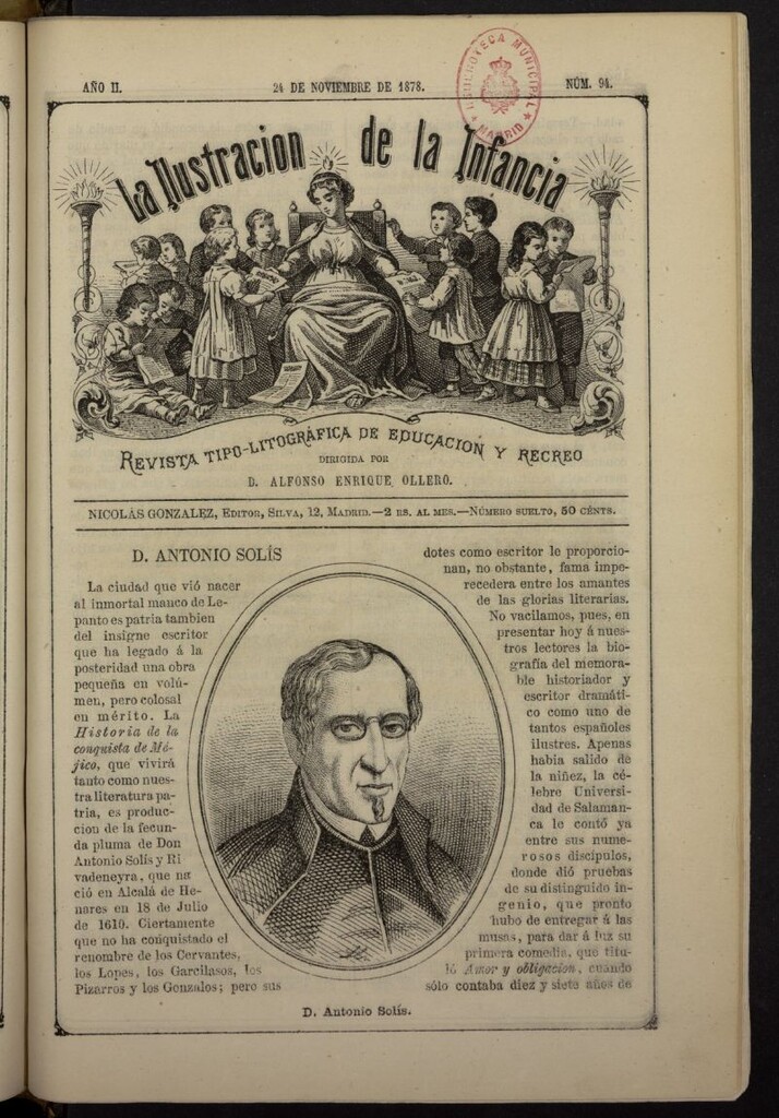 Miniatura de La Ilustración de la Infancia : revista tipo-autógrafa de educación y recreo del 24 de noviembre de 1878, nº 94