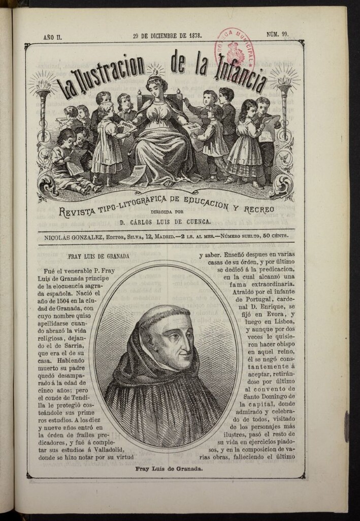 Miniatura de La Ilustración de la Infancia : revista tipo-autógrafa de educación y recreo del 29 de diciembre de 1878, nº 99