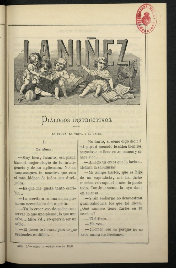 Miniatura de La Niñez. Tomo III de febrero de 1880, nº 6