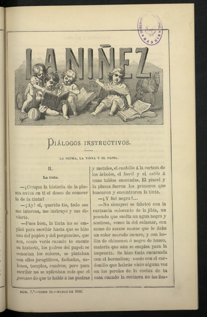 Miniatura de La Niñez. Tomo III de marzo de 1880, nº 7