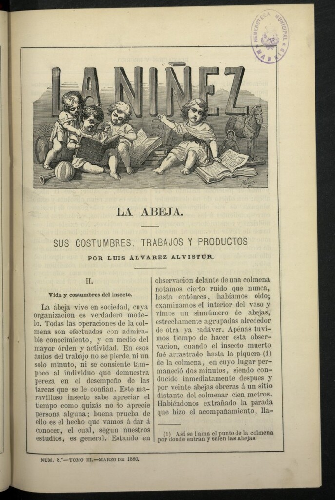 Miniatura de La Niñez. Tomo III de marzo de 1880, nº 8