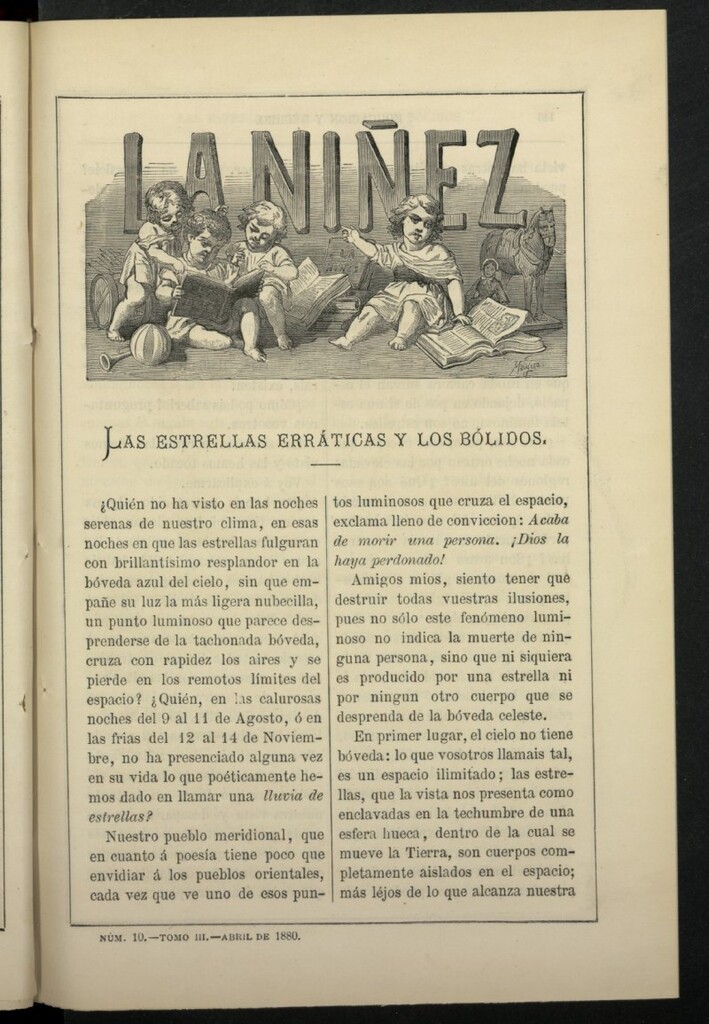Miniatura de La Niñez. Tomo III de abril de 1880, nº 10