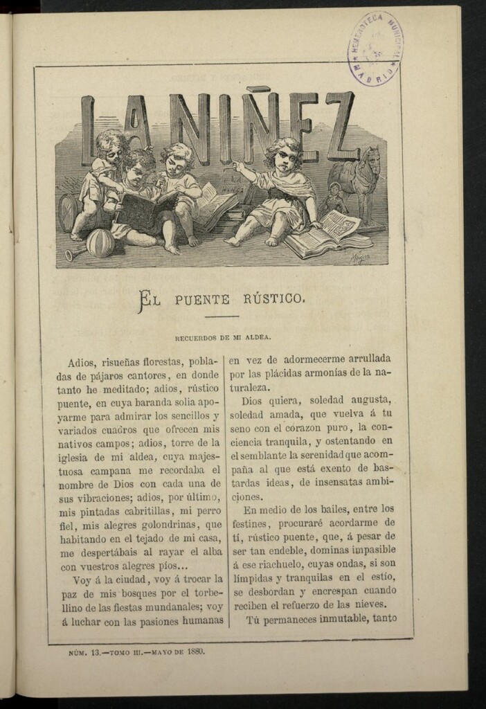 Miniatura de La Niñez. Tomo III de mayo de 1880, nº 13