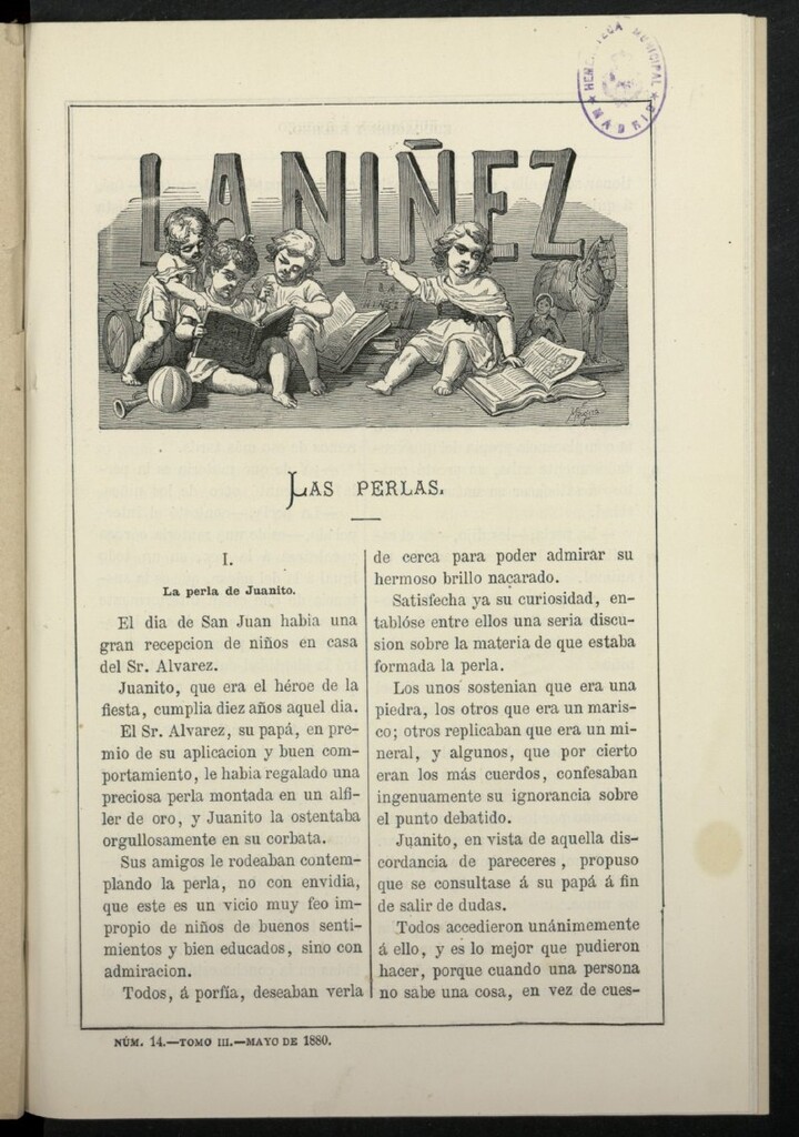 Miniatura de La Niñez. Tomo III de mayo de 1880, nº 14