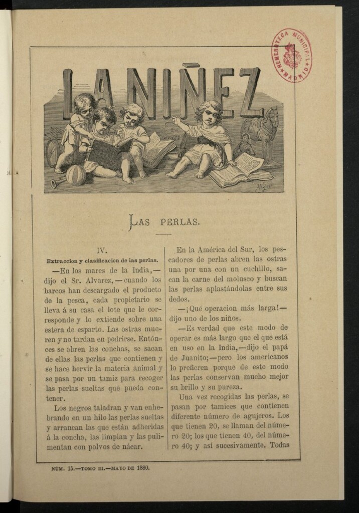 Miniatura de La Niñez. Tomo III de mayo de 1880, nº 15