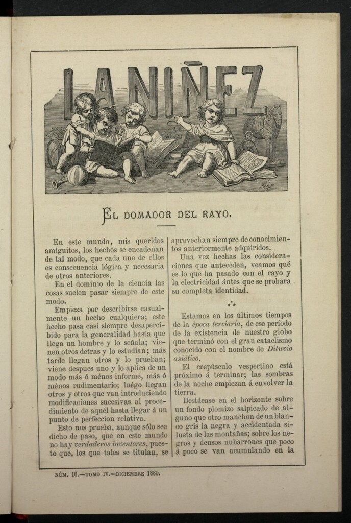 Miniatura de La Niñez, Tomo IV de diciembre de 1880, nº 16