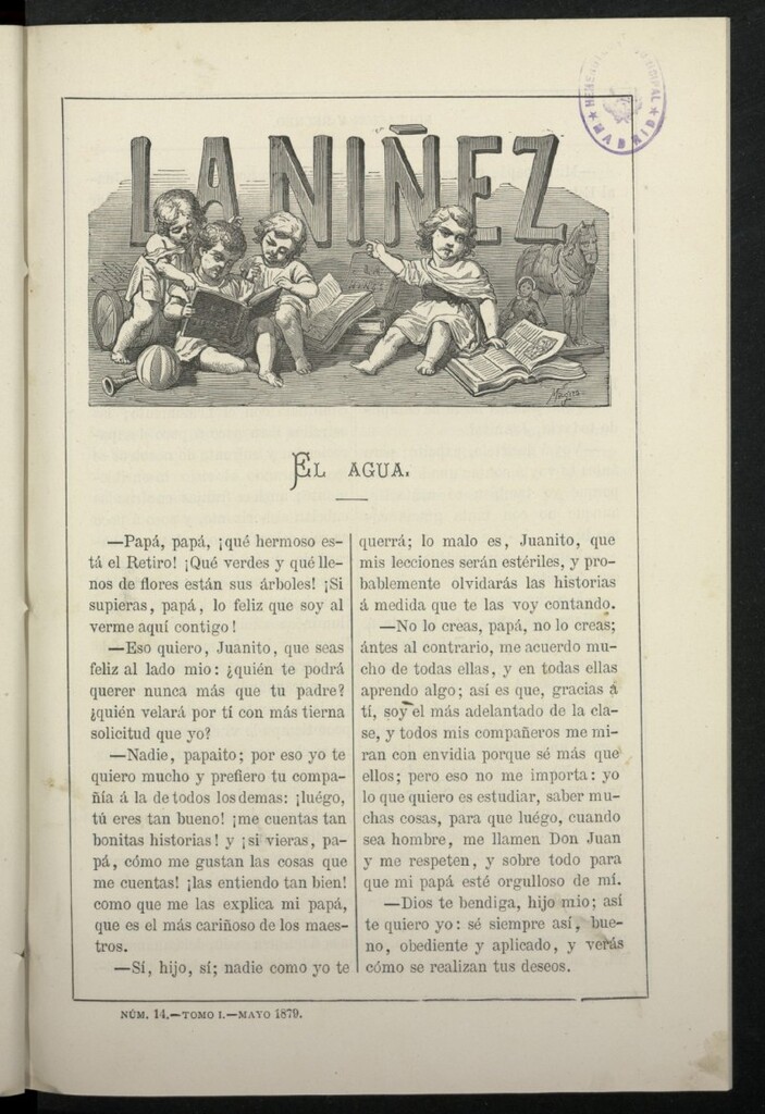 Miniatura de La Niñez, tomo I de mayo de 1879, nº 14