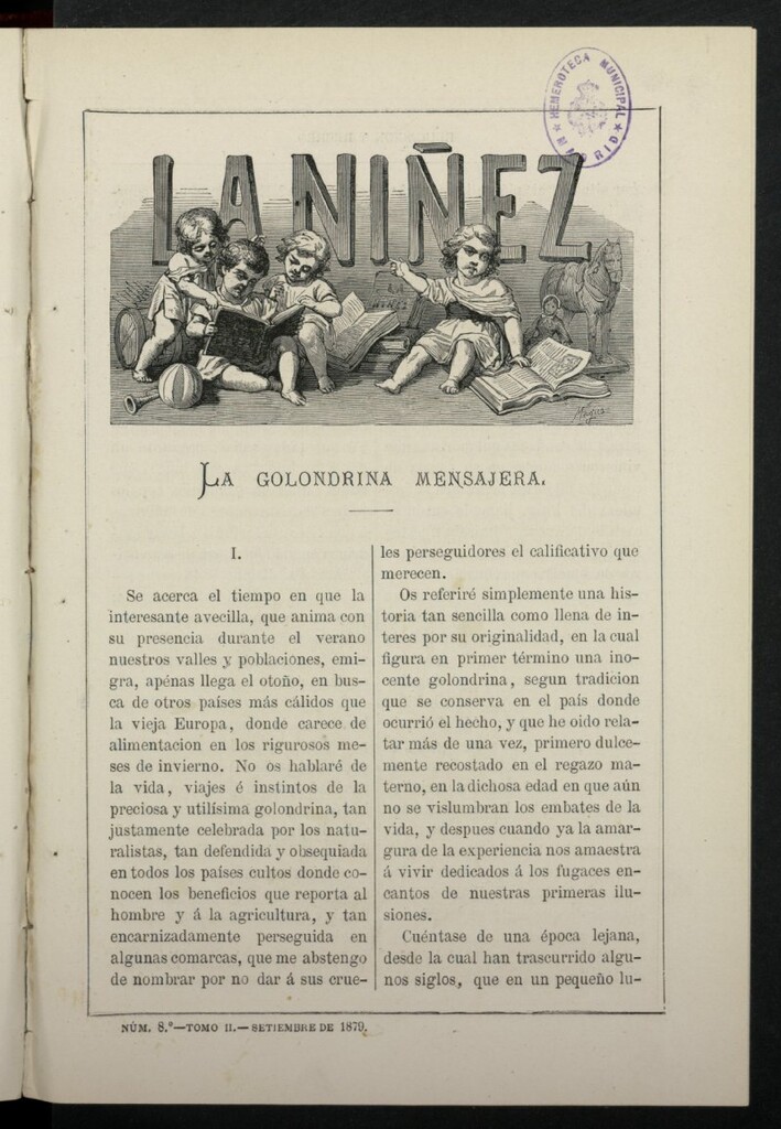 Miniatura de La Niñez, tomo II de septiembre de 1879, nº 8