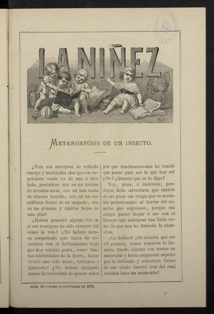 Miniatura de La Niñez, tomo II de octubre de 1879, nº 10