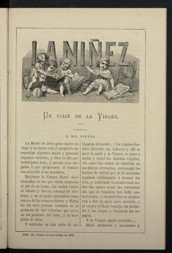Miniatura de La Niñez, tomo II de octubre de 1879, nº 12