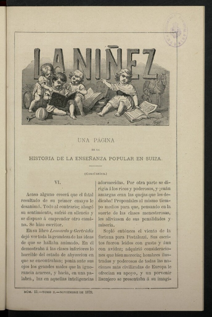 Miniatura de La Niñez, tomo II de noviembre de 1897, nº 13