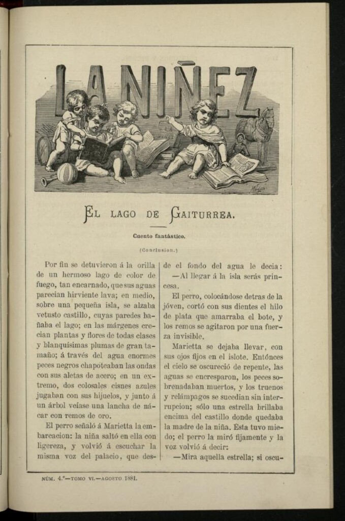 Miniatura de La Niñez, Tomo VI de agosto de 1881, nº 4