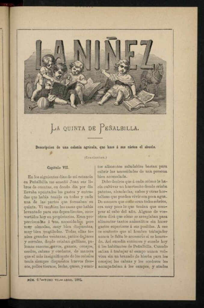 Miniatura de La Niñez, Tomo VII de abril de 1882, nº 6