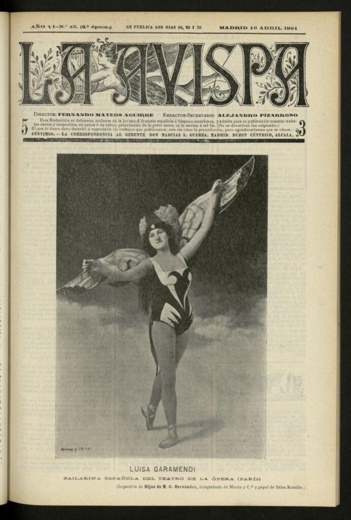 Miniatura de La Avispa : ilustración popular hispanoamericana del 10 de abril de 1901. Año VI, Nº 45
