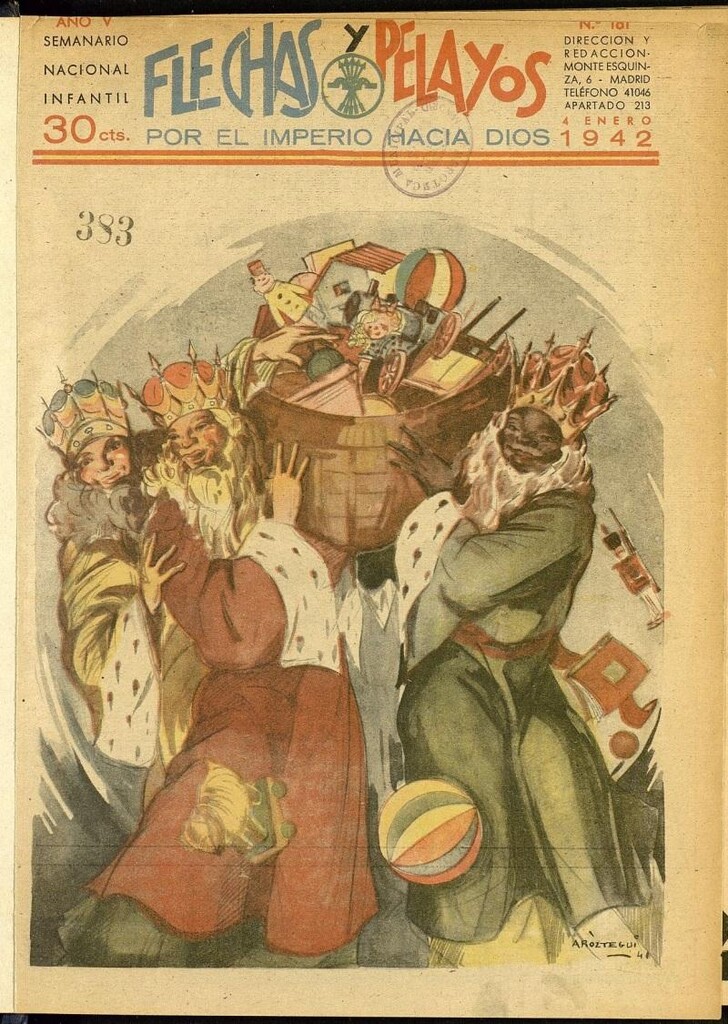Miniatura de Flechas y Pelayos : semanario nacional infantil del 4 de enero de 1942, nº 161