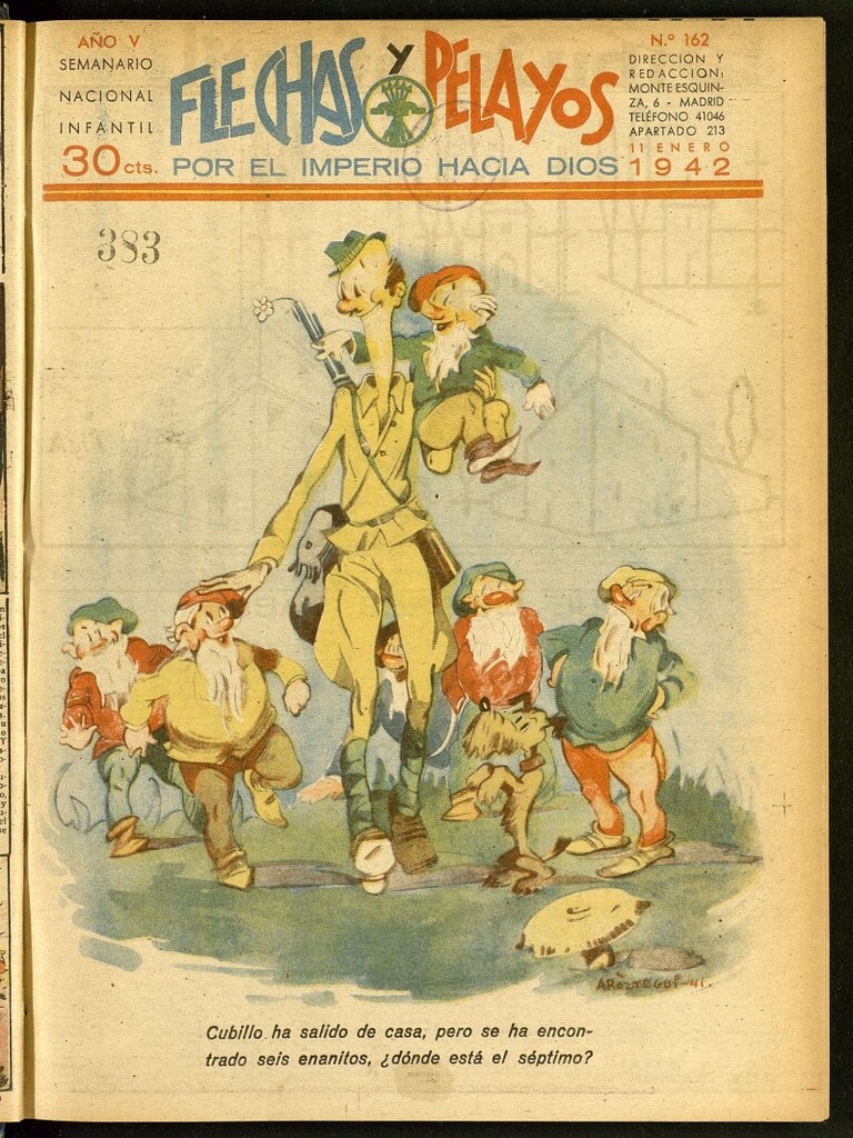 Miniatura de Flechas y Pelayos : semanario nacional infantil del 11 de enero de 1942, nº 162