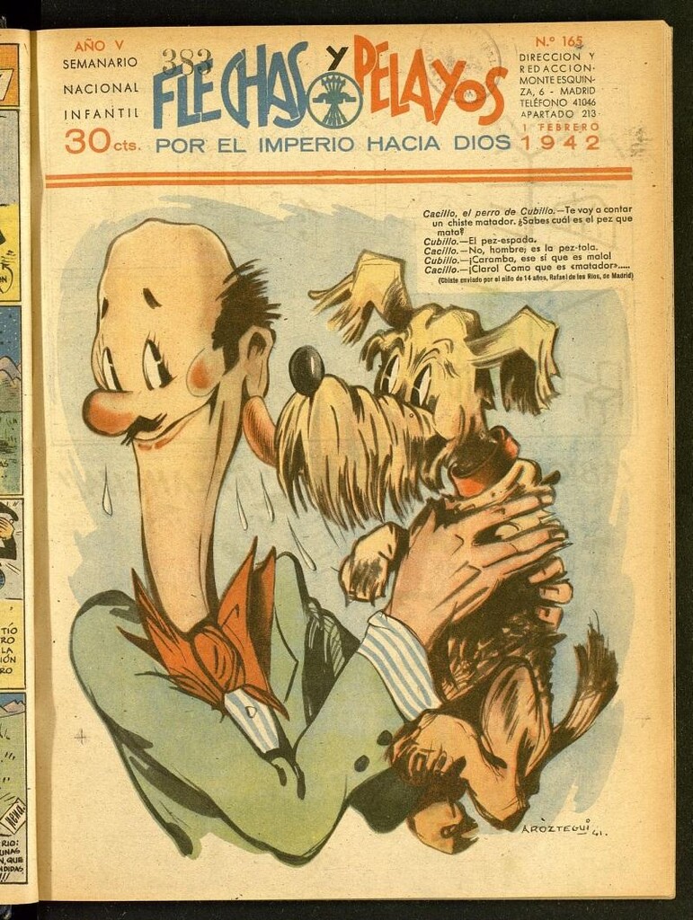 Miniatura de Flechas y Pelayos : semanario nacional infantil del 1 de febrero de 1942, nº 165