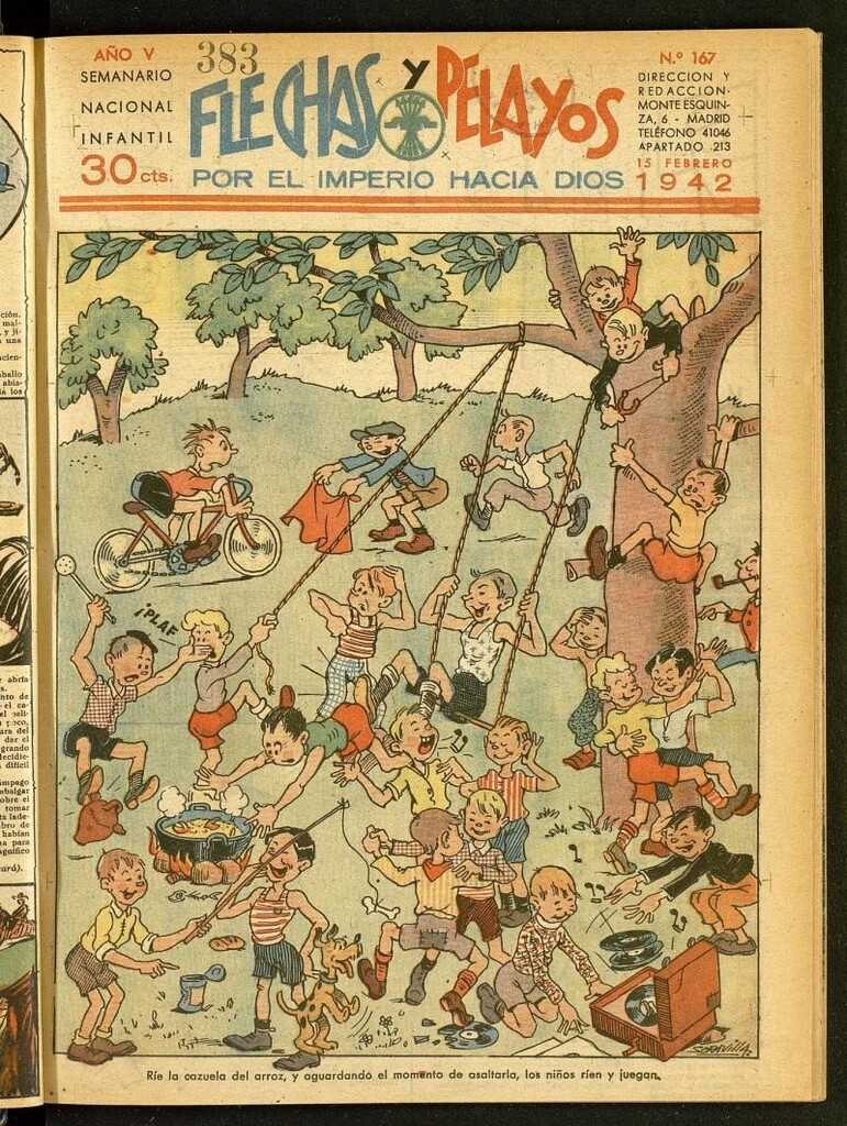 Miniatura de Flechas y Pelayos : semanario nacional infantil del 15 de febrero de 1942, nº 167