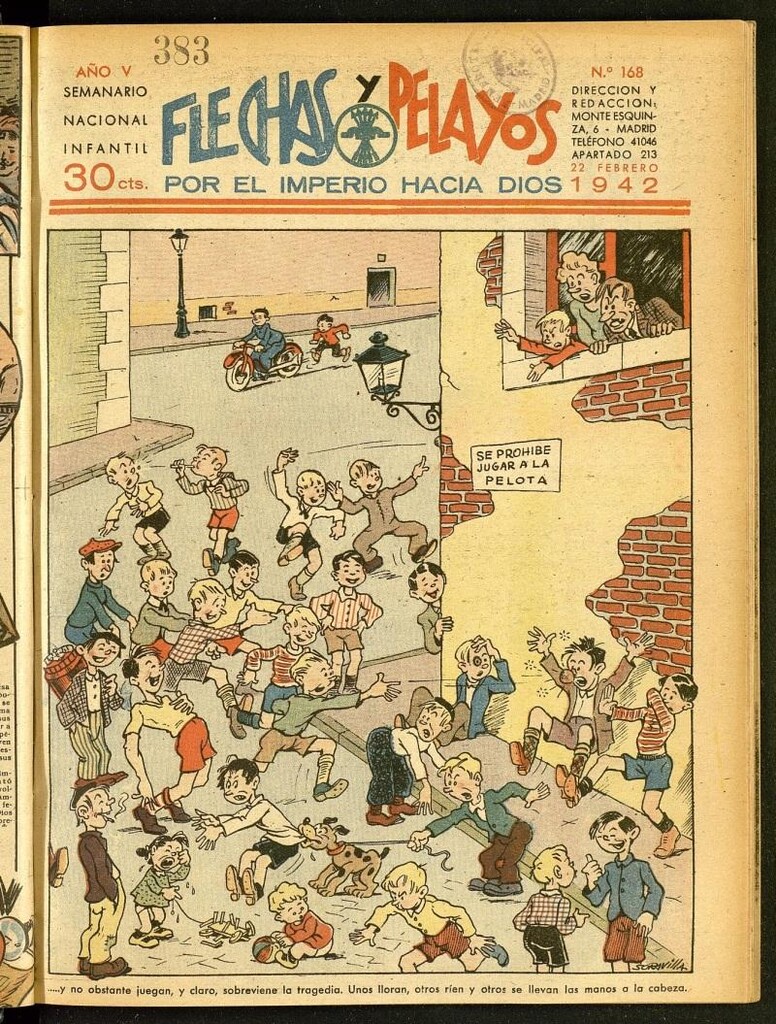 Miniatura de Flechas y Pelayos : semanario nacional infantil del 22 de febrero de 1942, nº 168