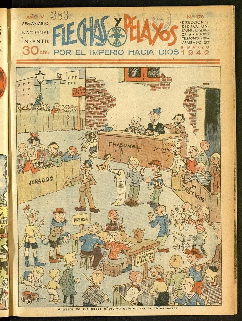 Miniatura de Flechas y Pelayos : semanario nacional infantil del 8 de marzo de 1942, nº 170