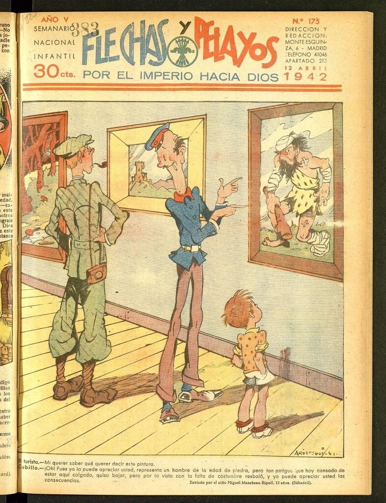 Miniatura de Flechas y Pelayos : semanario nacional infantil del 12 de abril de 1942, nº 175
