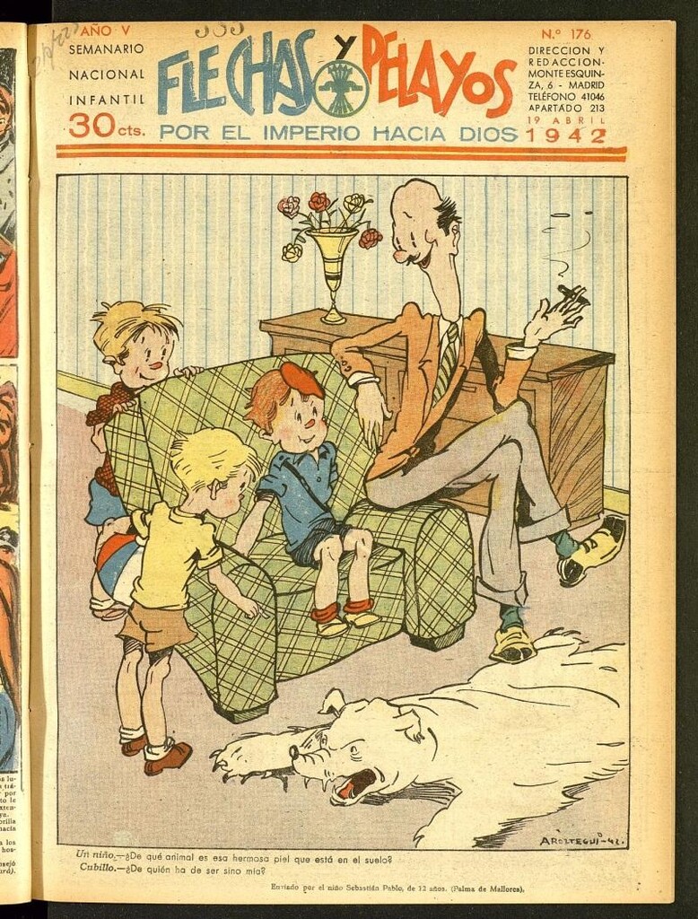 Miniatura de Flechas y Pelayos : semanario nacional infantil del 19 de abril de 1942, nº 176