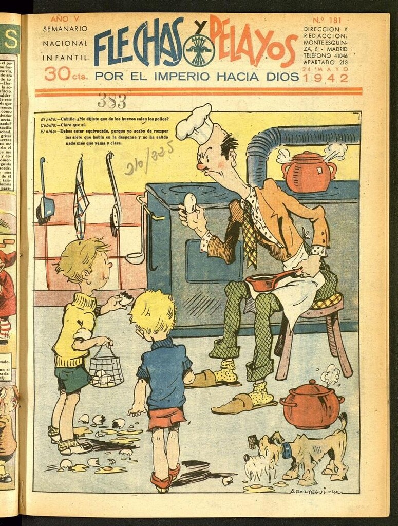 Miniatura de Flechas y Pelayos : semanario nacional infantil del 24 de mayo de 1942nº 181
