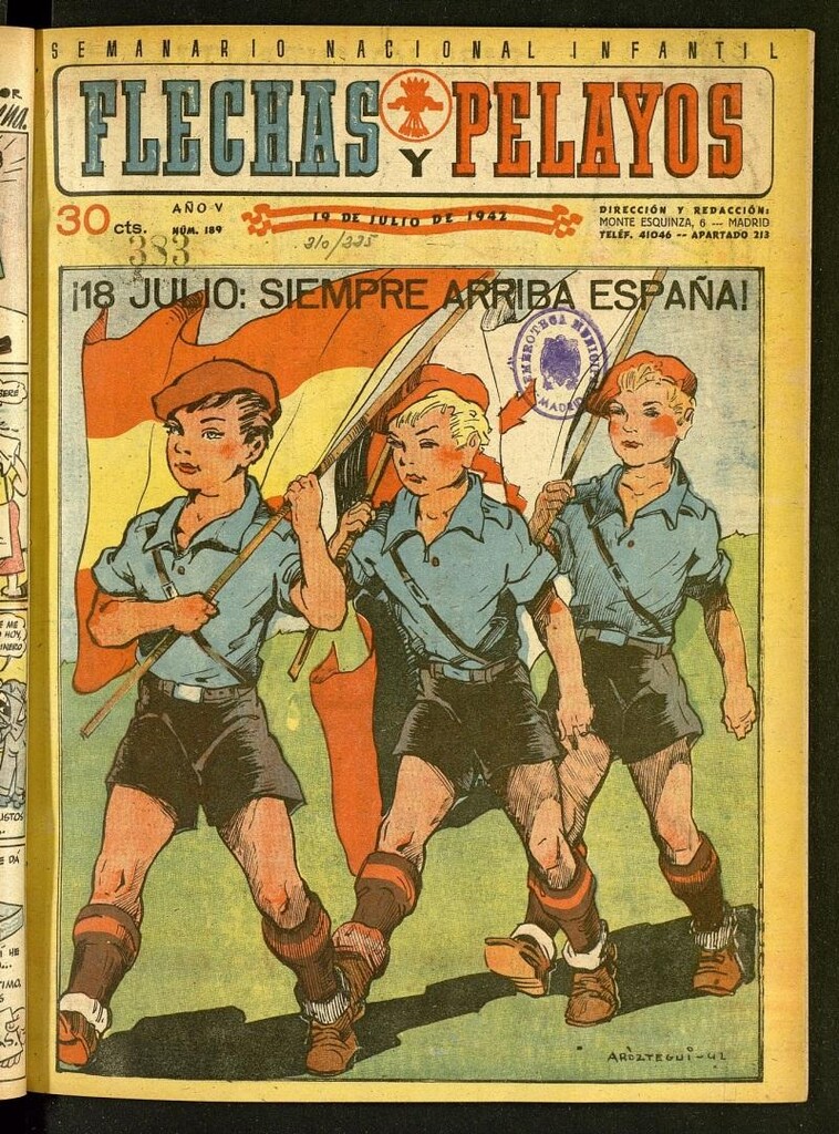 Miniatura de Flechas y Pelayos : semanario nacional infantil del 19 de julio de 1942, nº 189