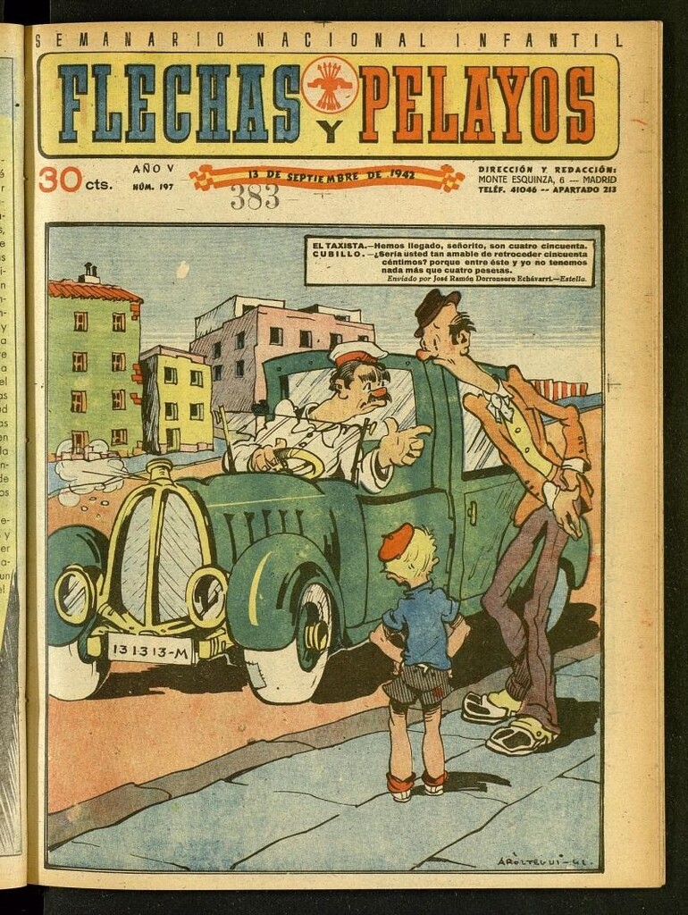 Miniatura de Flechas y Pelayos : semanario nacional infantil del 13 de septiembre de 1942, nº 197