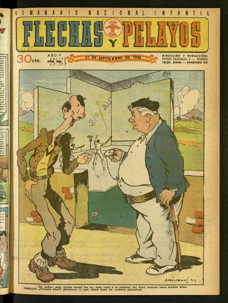 Miniatura de Flechas y Pelayos : semanario nacional infantil del 27 de septiembre de 1942, nº 199