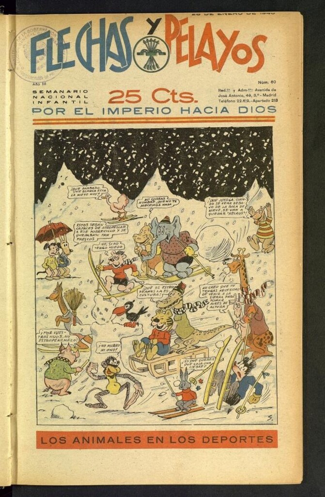 Miniatura de Flechas y Pelayos : semanario nacional infantil del 28 de enero de 1940, nº 60