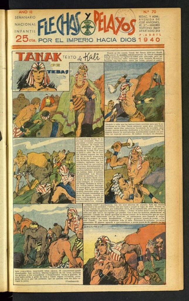 Miniatura de Flechas y Pelayos : semanario nacional infantil del 7 de abril de 1940, nº 70