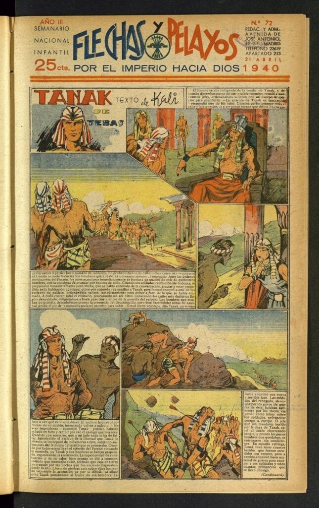 Miniatura de Flechas y Pelayos : semanario nacional infantil del 21 de abril de 1940, nº 72