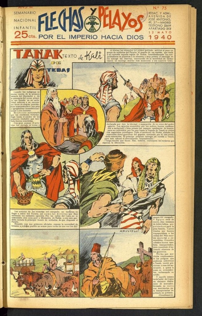 Miniatura de Flechas y Pelayos : semanario nacional infantil del 12 de mayo de 1940, nº 75