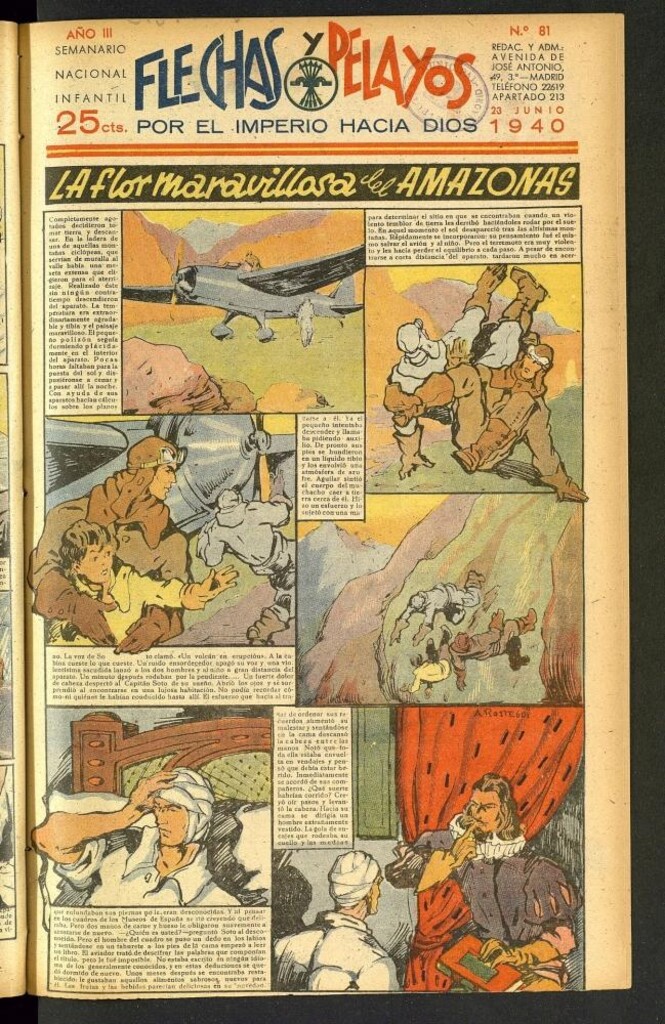 Miniatura de Flechas y Pelayos : semanario nacional infantil del 23 de junio de 1940, nº 81