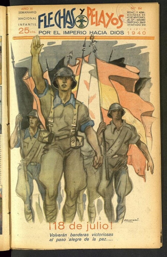 Miniatura de Flechas y Pelayos : semanario nacional infantil del 14 de julio de 1940, nº 84