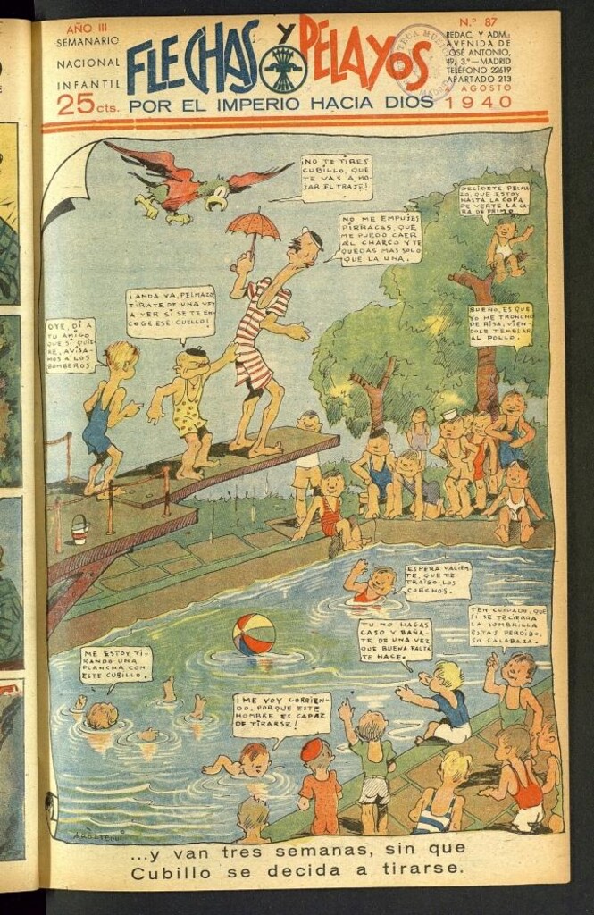 Miniatura de Flechas y Pelayos : semanario nacional infantil del 4 de agosto de 1940, nº 87