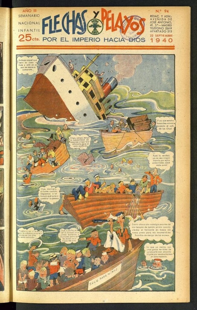 Miniatura de Flechas y Pelayos : semanario nacional infantil del 22 de septiembre de 1940, nº 94