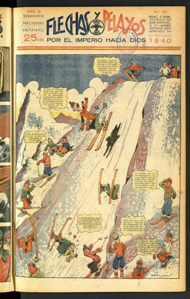Miniatura de Flechas y Pelayos : semanario nacional infantil del 27 de octubre de 1940, nº 99