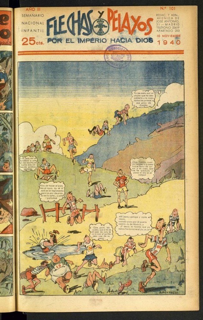 Miniatura de Flechas y Pelayos : semanario nacional infantil del 10 de noviembre de 1940, nº 101