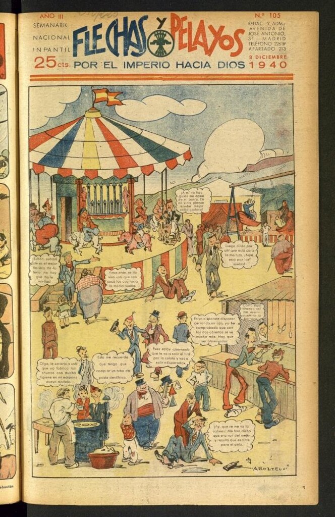 Miniatura de Flechas y Pelayos : semanario nacional infantil del 8 de diciembre de 1940, nº 105