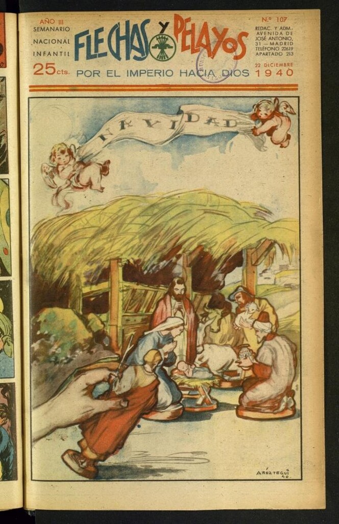 Miniatura de Flechas y Pelayos : semanario nacional infantil del 22 de diciembre de 1940, nº 107