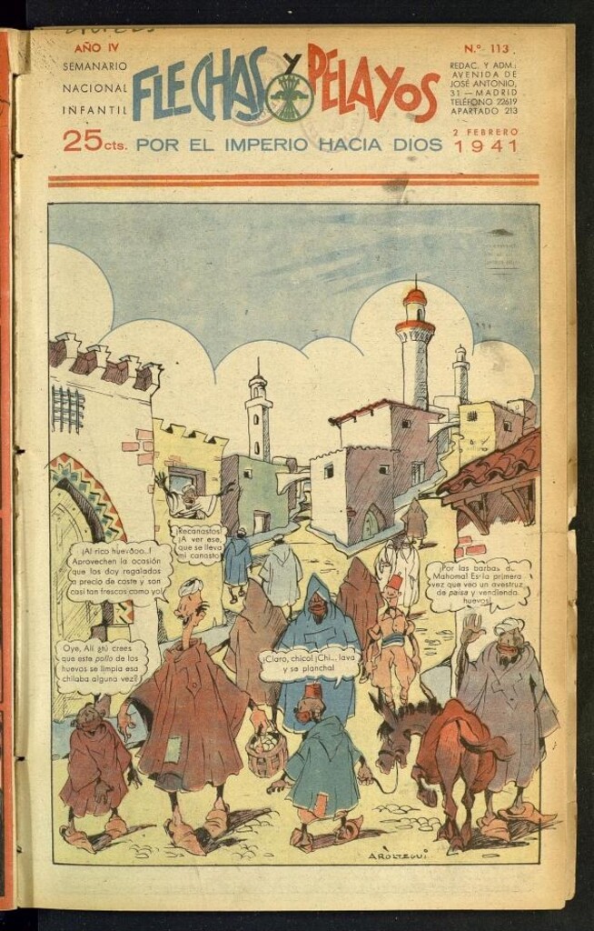 Miniatura de Flechas y Pelayos : semanario nacional infantil del 2 de febrero de 1941, nº 113