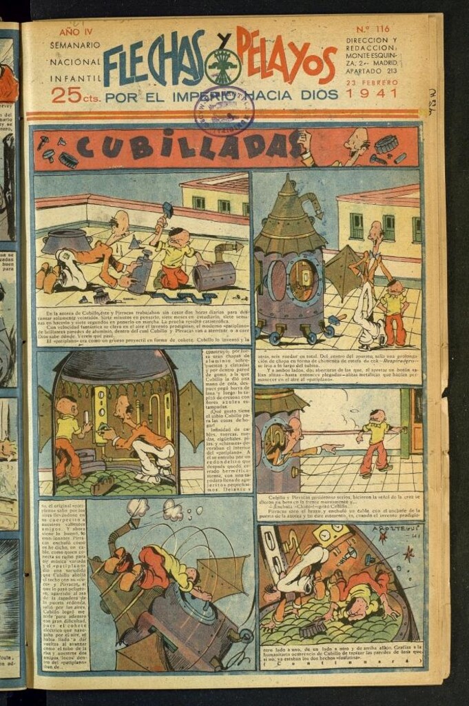 Miniatura de Flechas y Pelayos : semanario nacional infantil del 23 de febrero de 1941, nº 116